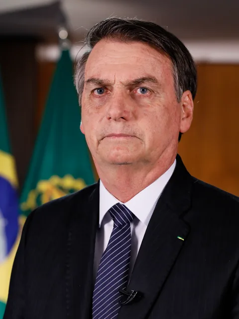Jair Bolsonaro durante pronunciamento à Presidência, em abril de 2019.